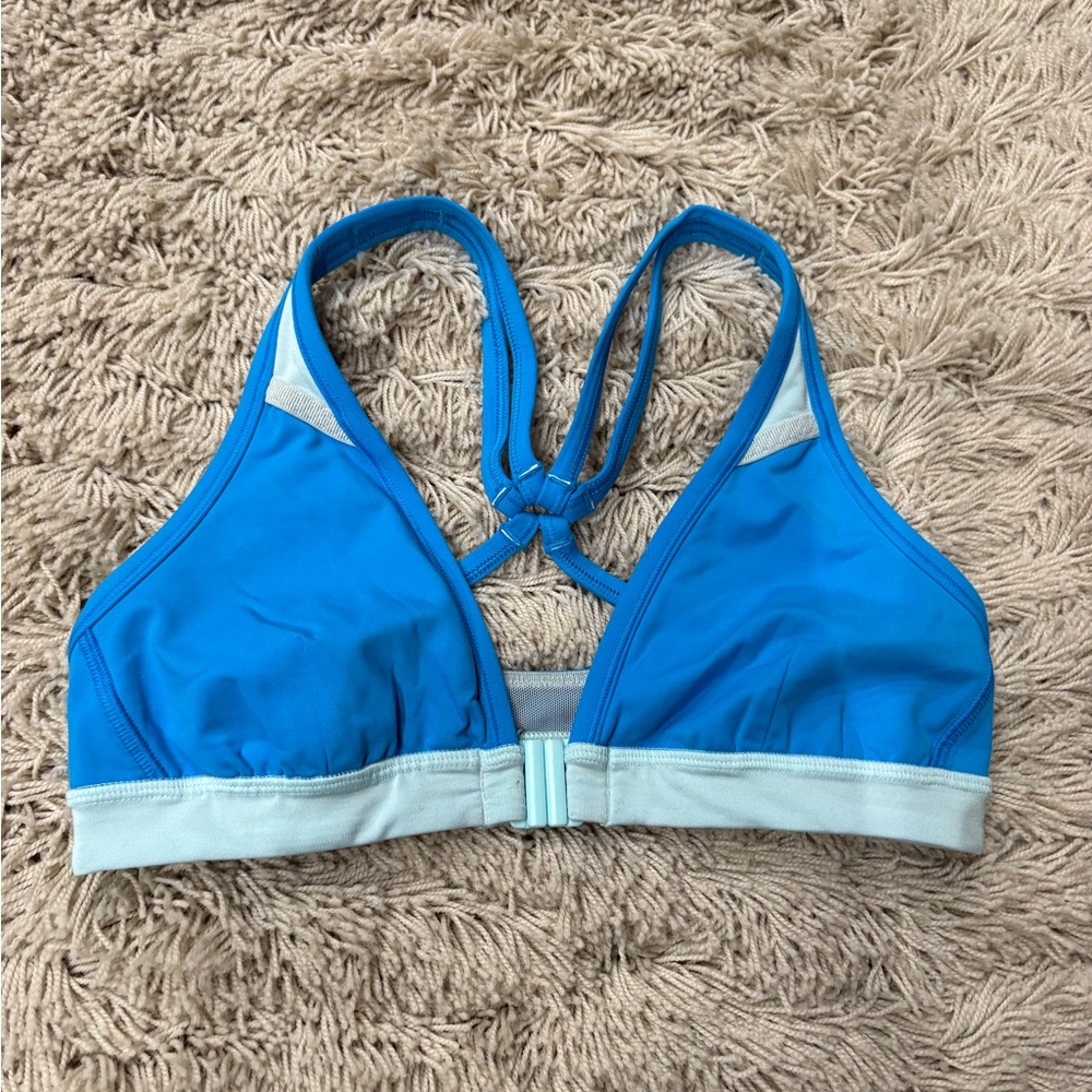 LULULEMON ~ blue razorback sports bra ~ size 6